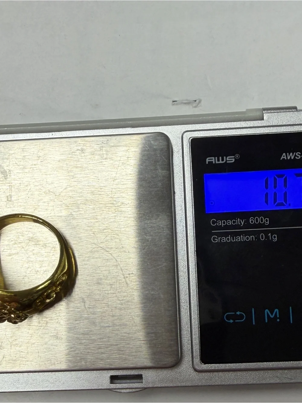 Gold Plated .750 Sterling Silver Base Lion Signet Ring Size 12-3/4 Unisex